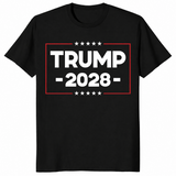 Black trump 2028 shirt front print