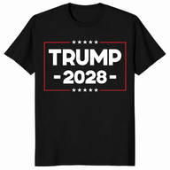 Black trump 2028 shirt front print