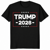 Black trump 2028 shirt front print