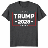 Dark heather grey trump 2028 shirt front print