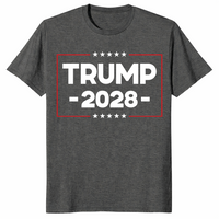 Dark heather trump 2028 shirt front print