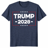 Heather navy trump 2028 shirt front print
