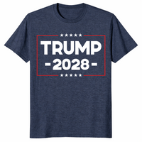 Heather navy trump 2028 shirt front print