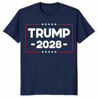 Navy trump 2028 shirt front print
