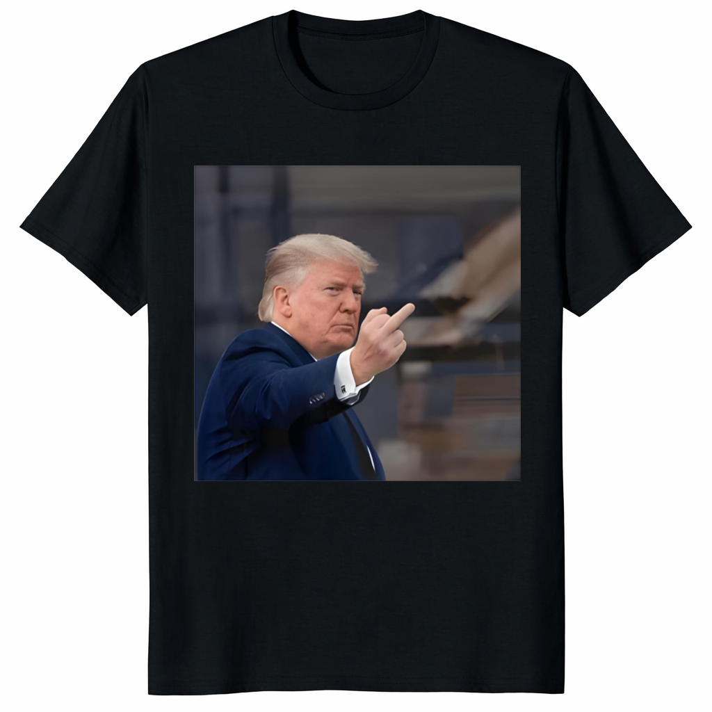 Trump Flipping The Bird Tee — Donald Trump Middle Finger Shirt Funny Political Meme Apparel