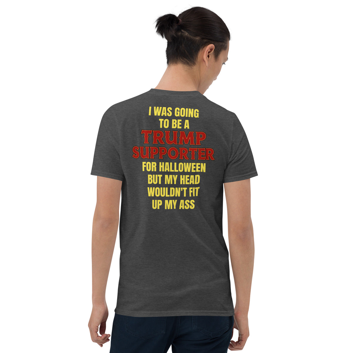 Trump Halloween shirt in dark heather grey