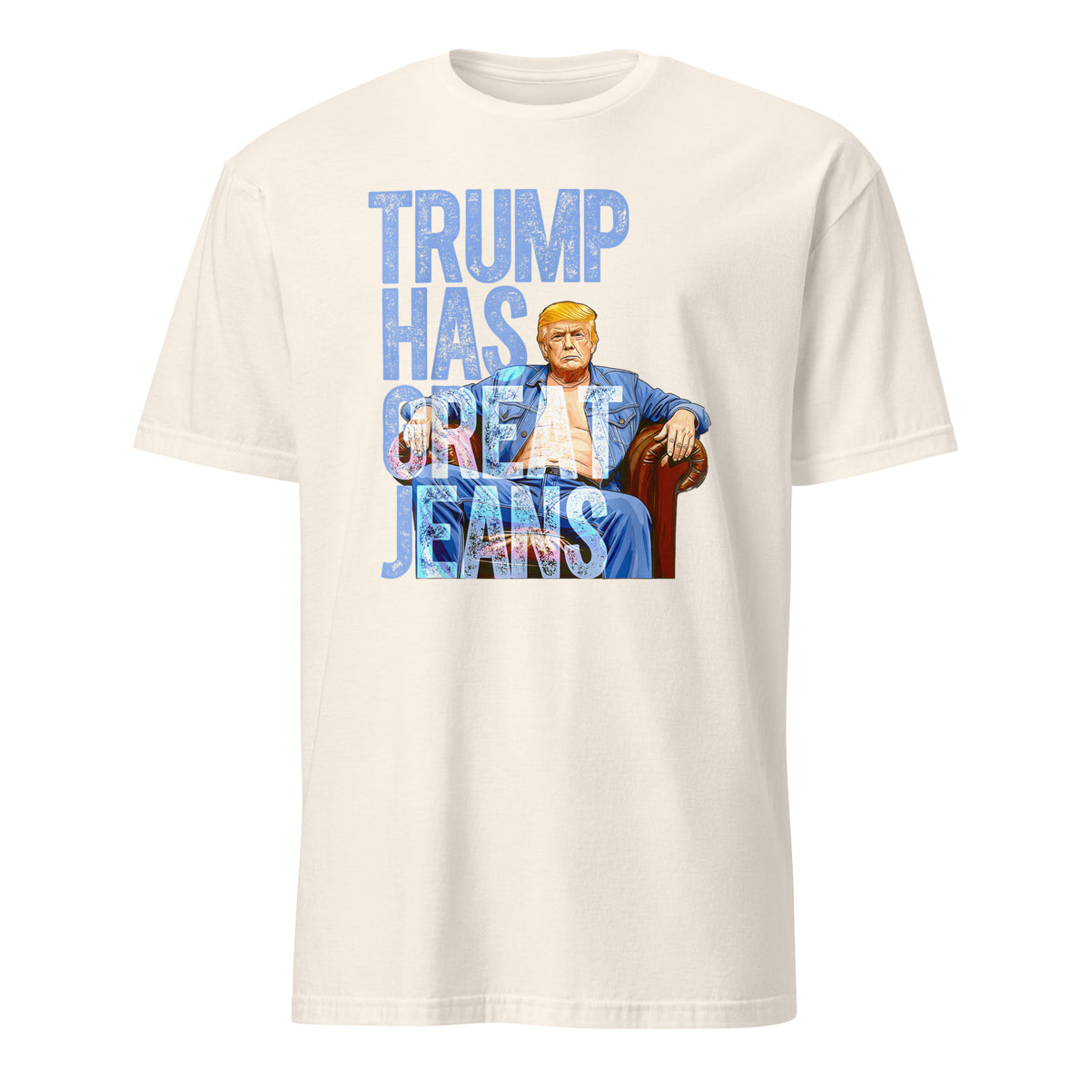 Trump Has Great Jeans Shirt denim shirt in western denim style natural color