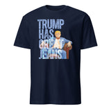 Trump Has Great Jeans Shirt denim shirt in western denim style navy color