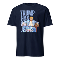 Trump Has Great Jeans Shirt denim shirt in western denim style navy color