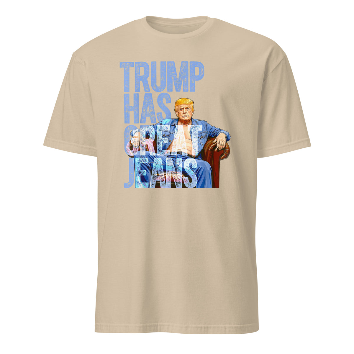 Trump Has Great Jeans Shirt denim shirt in western denim style sand color