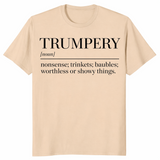 Trumpery definition shirt in sand with funny anti Trump dictionary definition