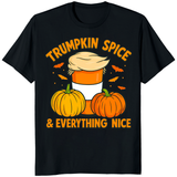 Black Trumpkin Spice Shirt Halloween Pumpkin Funny Trump T-Shirt by Cuccico
