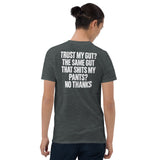 Trust my gut shirt in dark heather