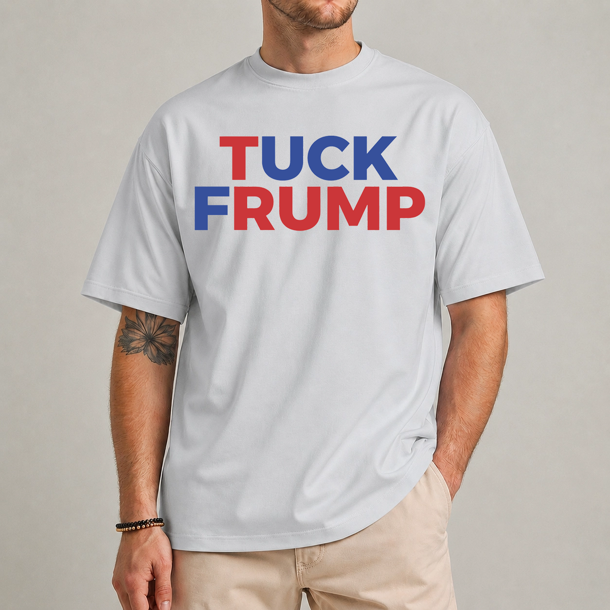 Tuck Frump Anti Trump Shirt Ice Grey – Anti Trump Statement Tee