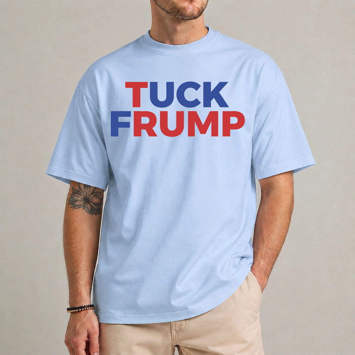 Tuck Frump Anti Trump Shirt Light Blue – Political Protest Graphic Tee