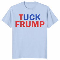 Light blue tuck frump shirt front print