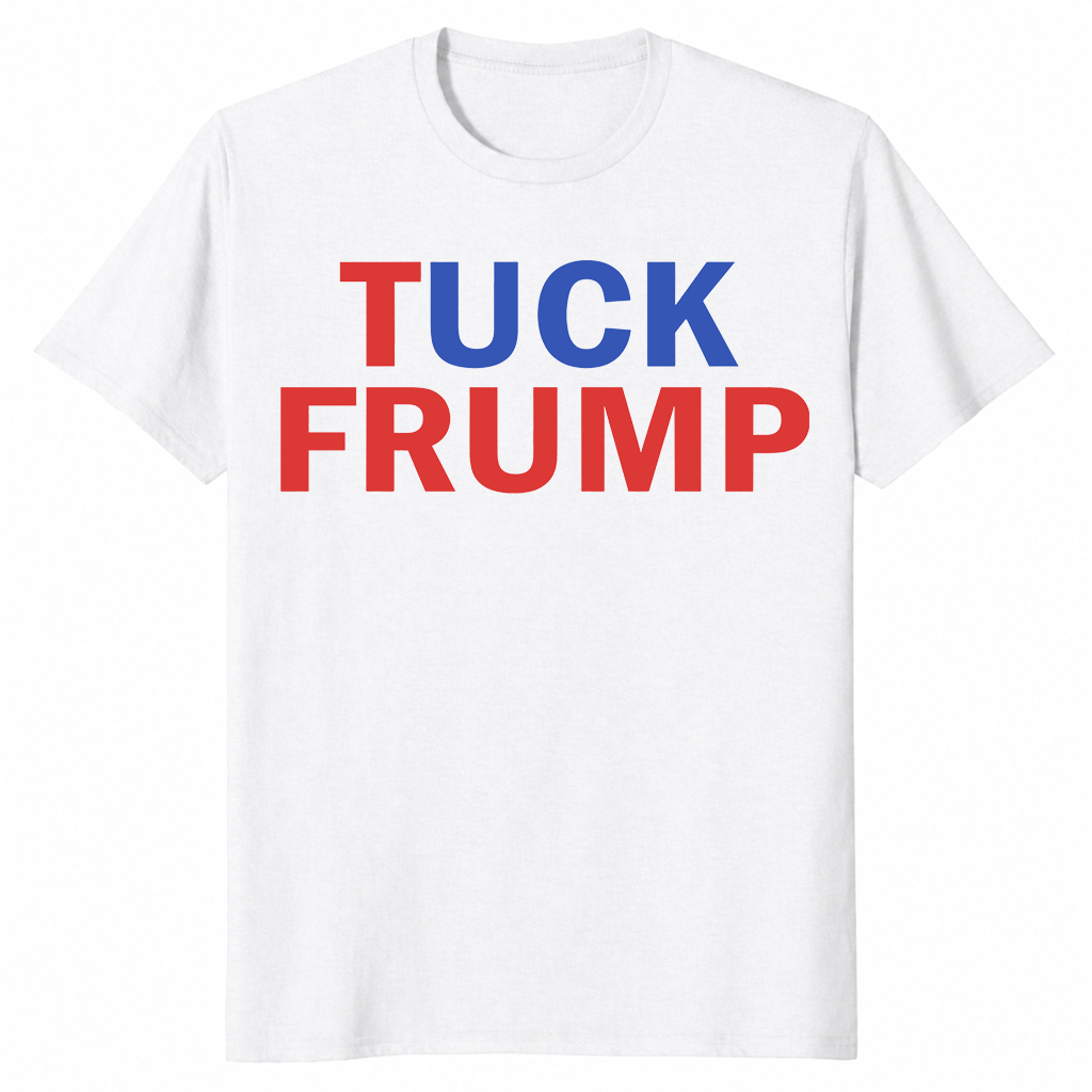White tuck frump shirt front print