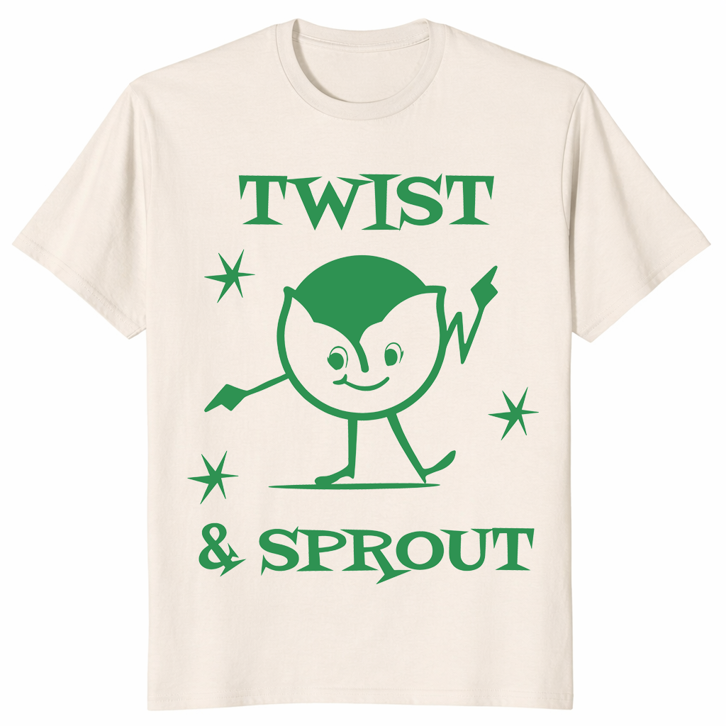 Twist and Sprout Christmas shirt in natural