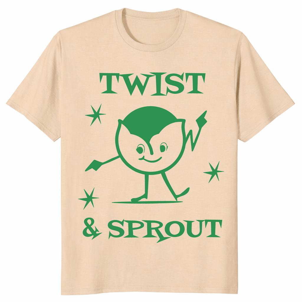 Twist and Sprout Christmas shirt in sand