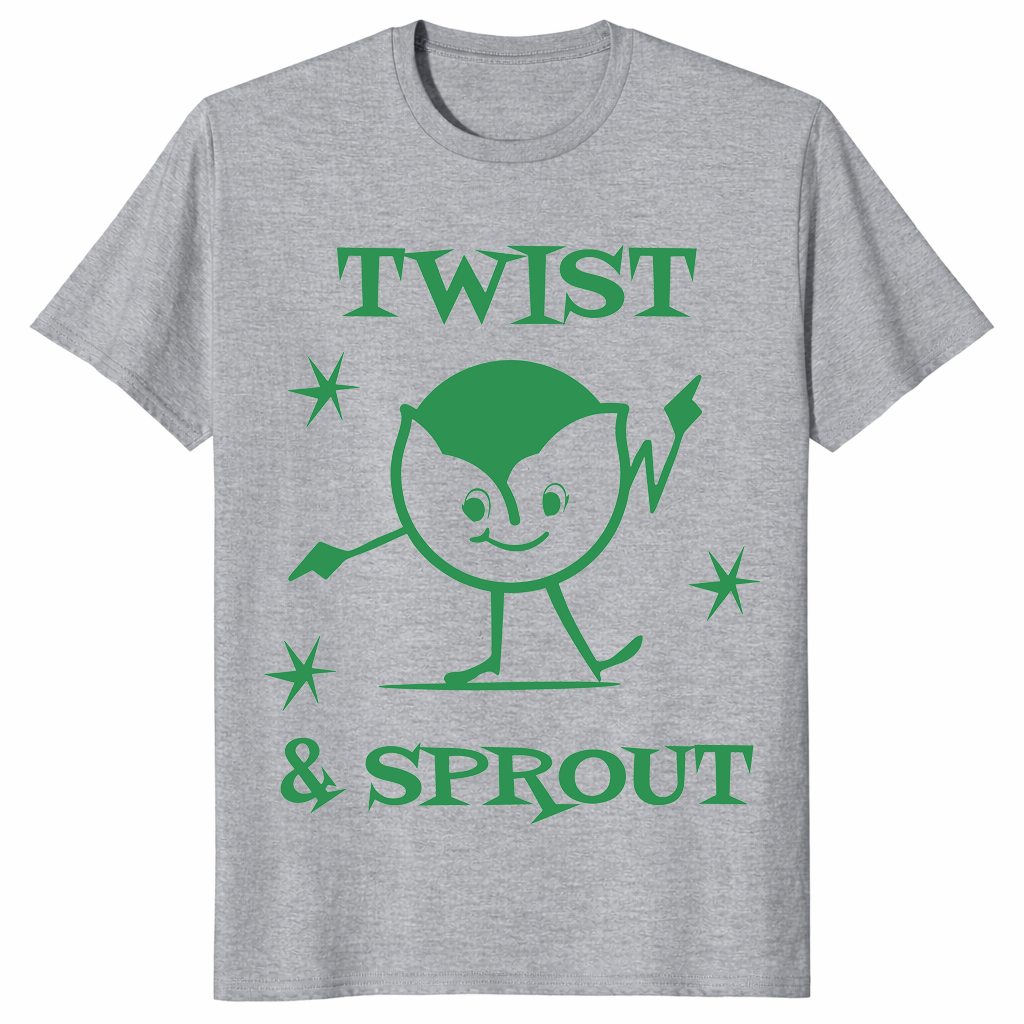 Twist and Sprout Christmas shirt in sport grey