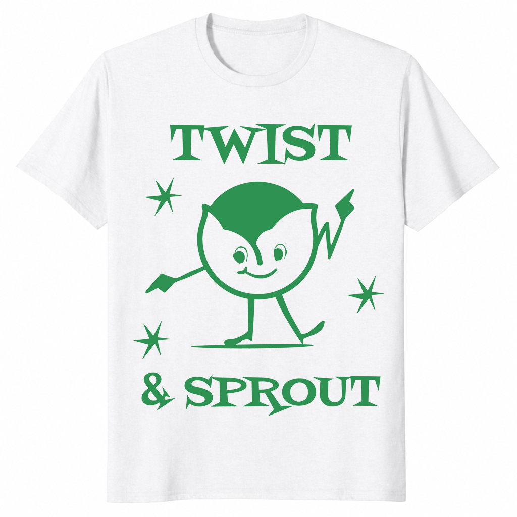Twist and Sprout Christmas shirt in white