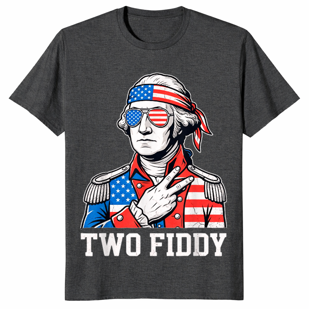 Two Fiddy George Washington Tee | America 250th Anniversary Shirt | Cuccico