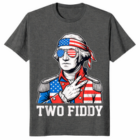 Two Fiddy George Washington Tee | America 250th Anniversary Shirt | Cuccico