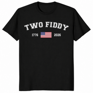 Two Fiddy 1776-2026 American Flag 250th Anniversary Tee | Cuccico