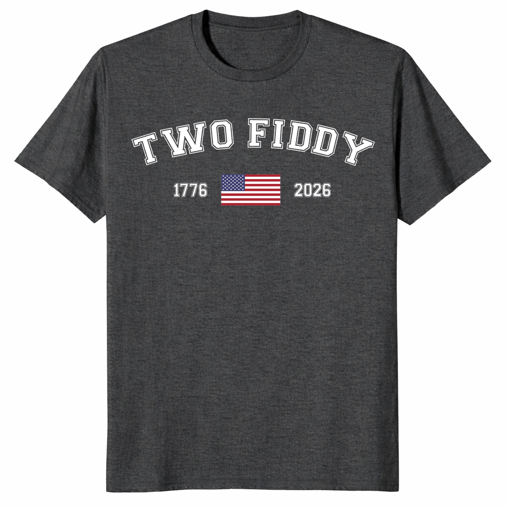 Two Fiddy 1776-2026 American Flag 250th Anniversary Tee | Cuccico