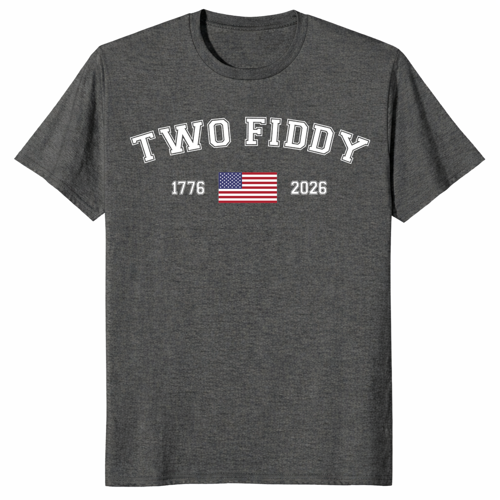Two Fiddy 1776-2026 American Flag 250th Anniversary Tee | Cuccico