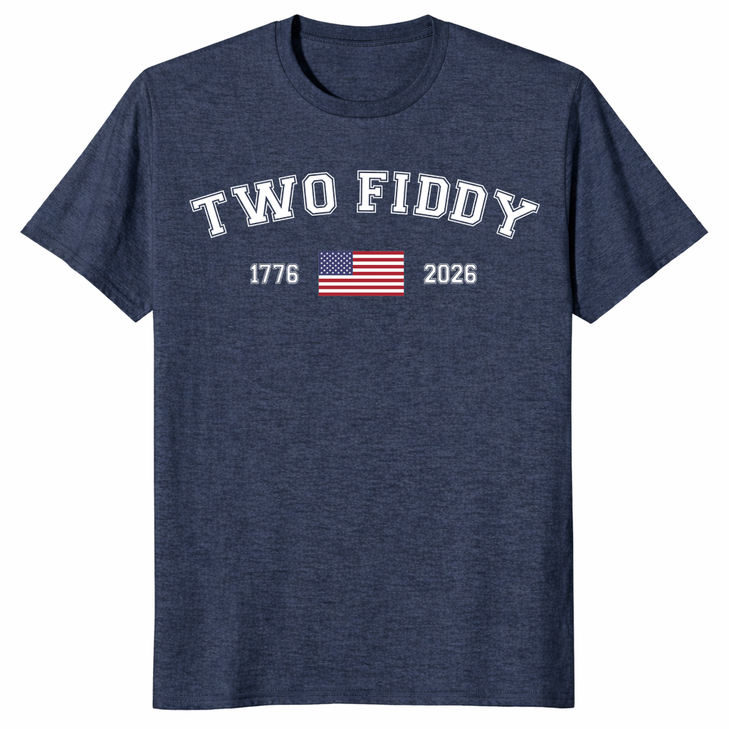Two Fiddy 1776-2026 American Flag 250th Anniversary Tee | Cuccico