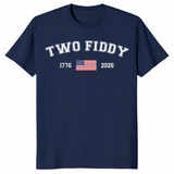 Two Fiddy 1776-2026 American Flag 250th Anniversary Tee | Cuccico
