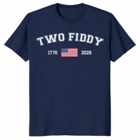 Two Fiddy 1776-2026 American Flag 250th Anniversary Tee | Cuccico