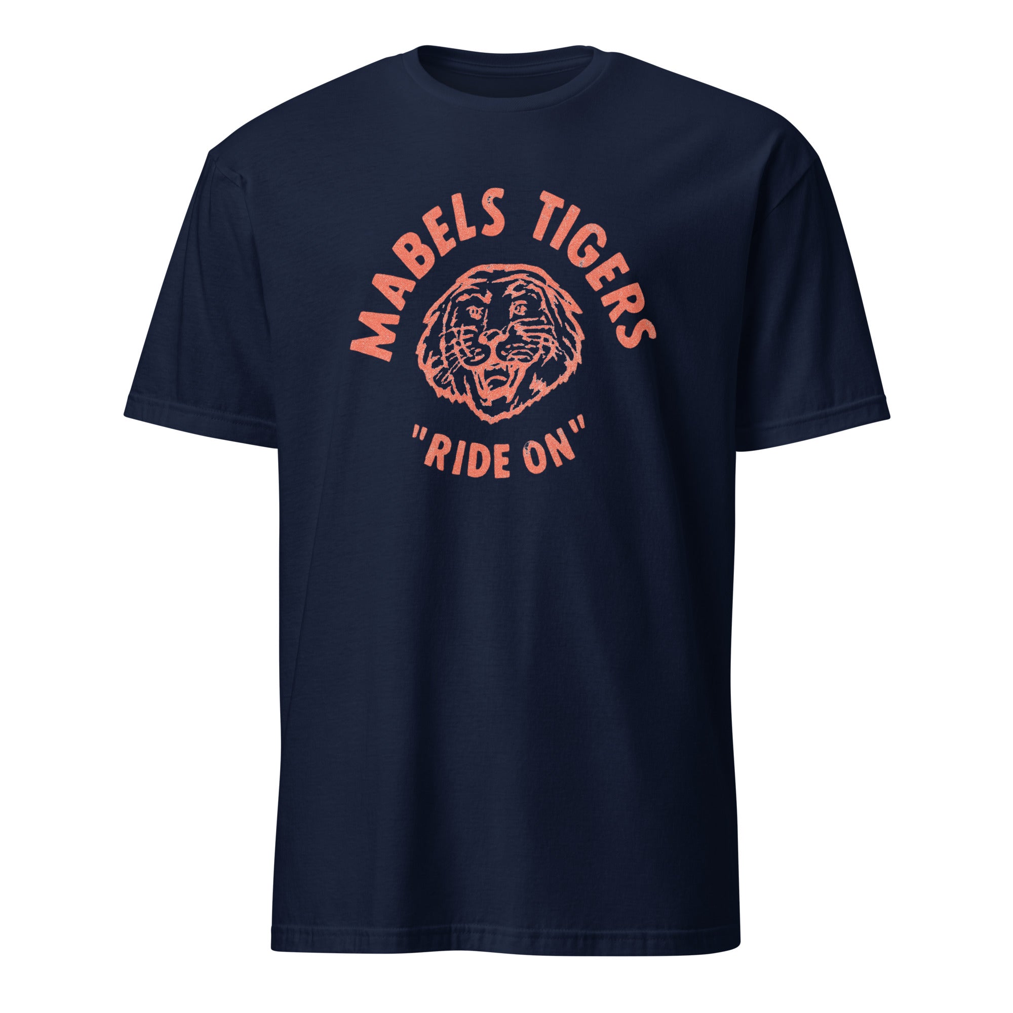 Cuccico Vintage Tiger Graphic Tee in Navy featuring Mabels Tigers Ride On print
