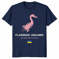 Ukraine Flamingo Airlines Shirt featuring pink flamingo airplane graphic