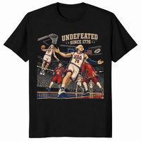 Undefeated since 1776 shirt in black 4th of July patriotic tee