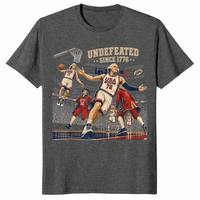 Undefeated since 1776 shirt in dark heather America pride tee