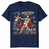 Undefeated since 1776 shirt in navy Independence Day patriotic design