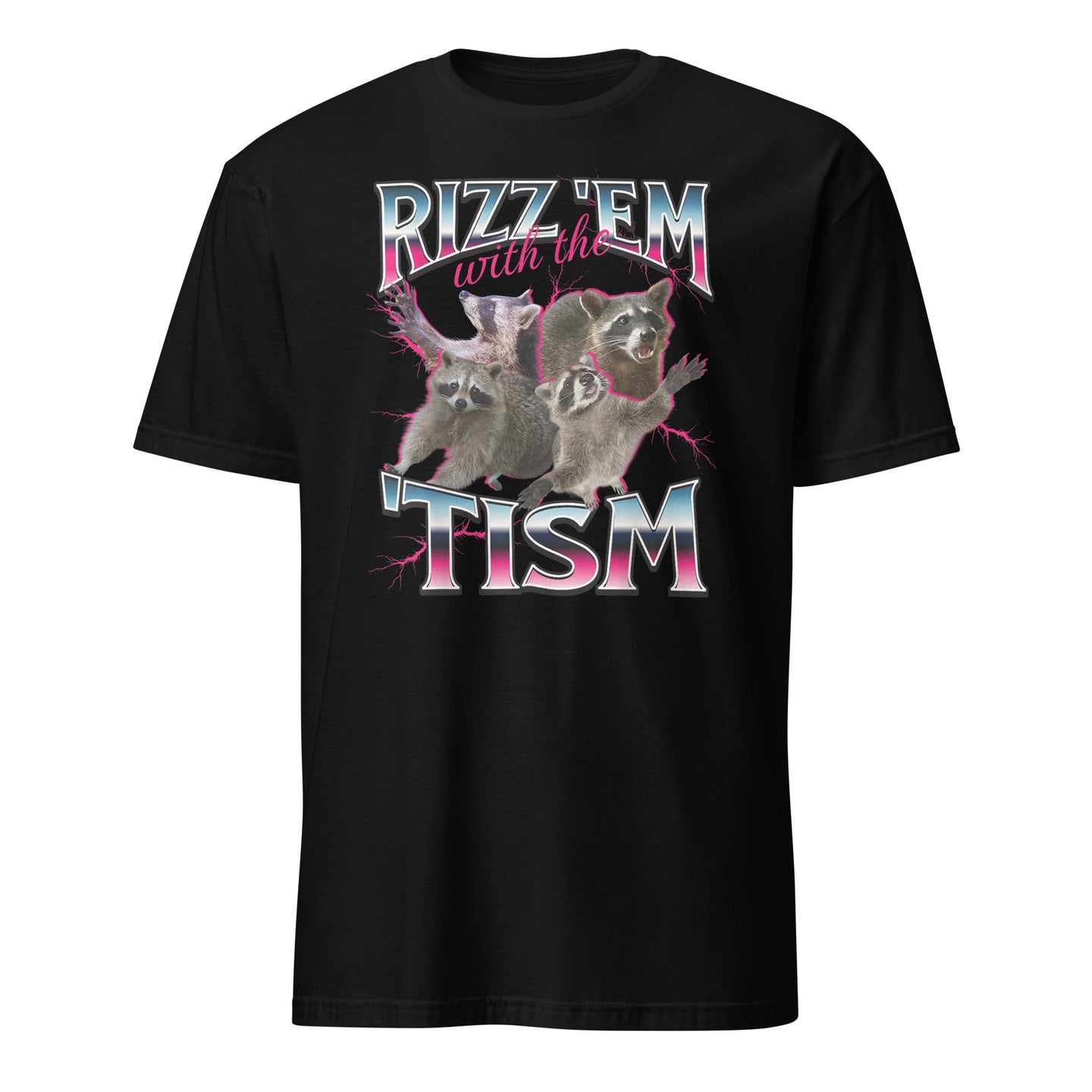 Autism Rizz Em With The Tism Autistic Racoon T-Shirt - Cuccico Design
