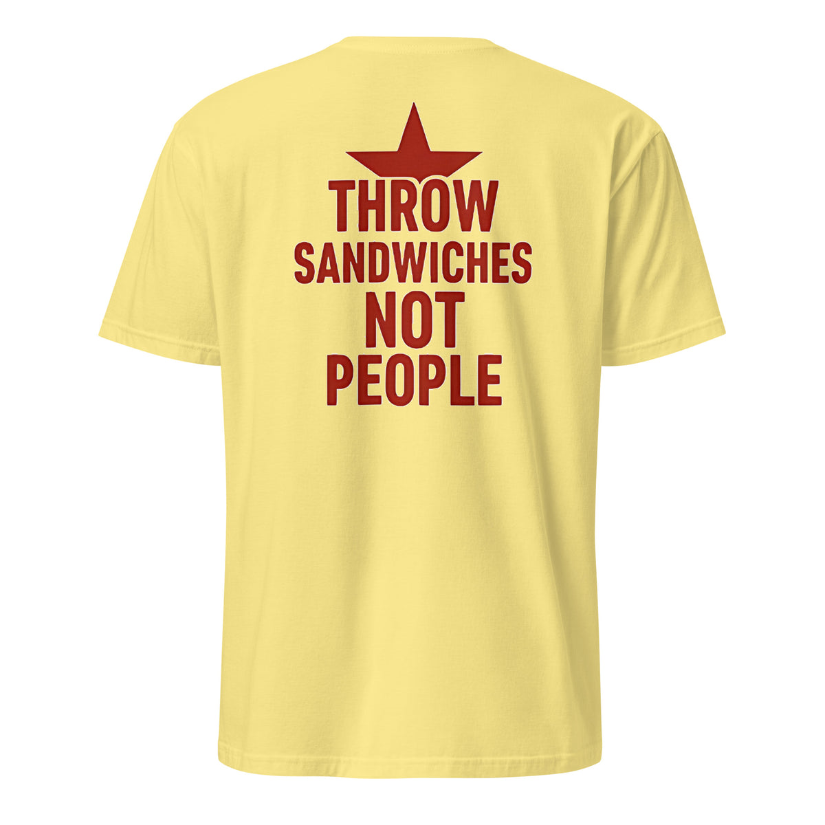 Throw Sandwiches Not People Shirt – Sandwich Guy Tee 2025 | Cuccico | Cuccico Design