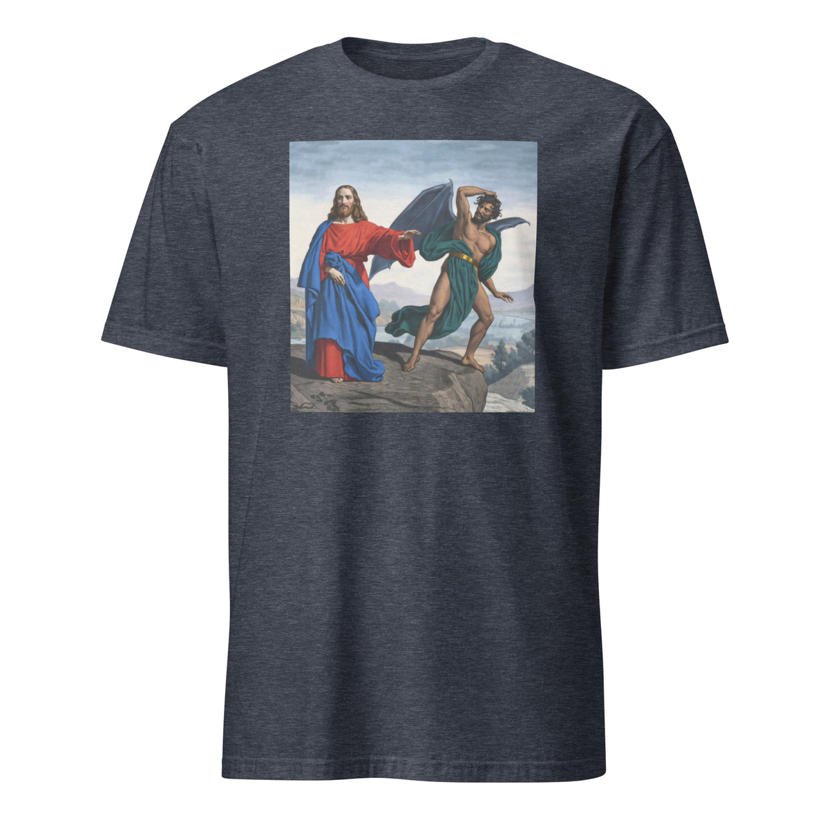 Temptation of Christ Shirt – Jesus vs Satan Art Tee | Religious Painting T-Shirt | Cuccico