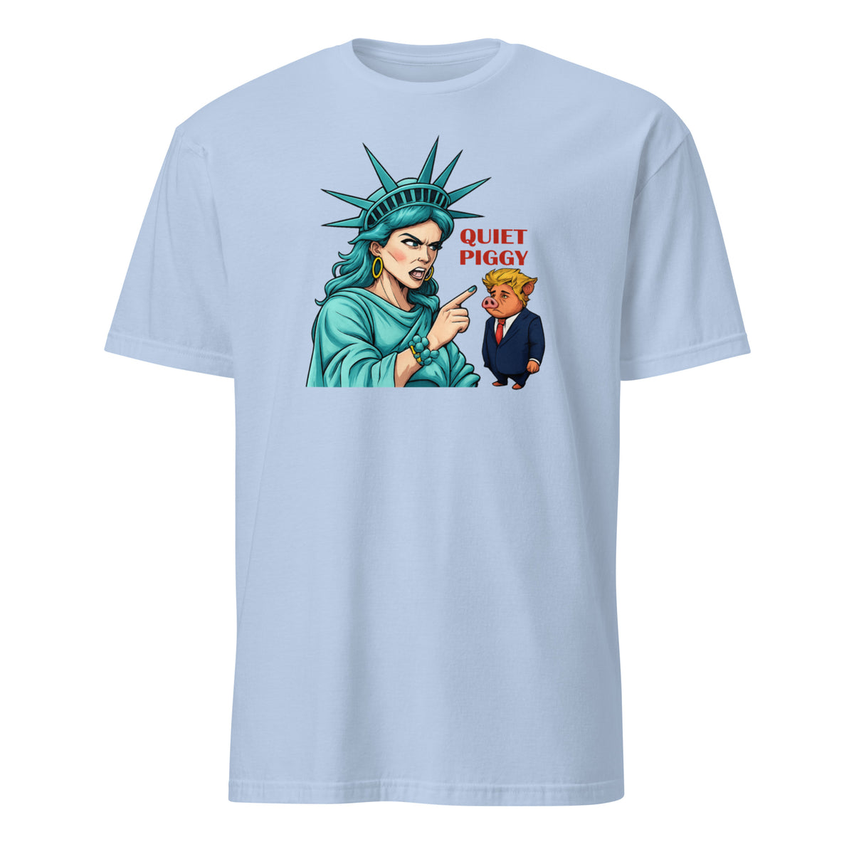 Quiet Piggy Liberty T-Shirt – Funny Anti-Trump Pig Satire Tee | Cuccico | Cuccico