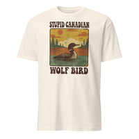 Stupid Canadian Wolf Bird Shirt – Funny Loon T-Shirt | Vintage Wolf Bird Graphic Tee by Cuccico | Cuccico