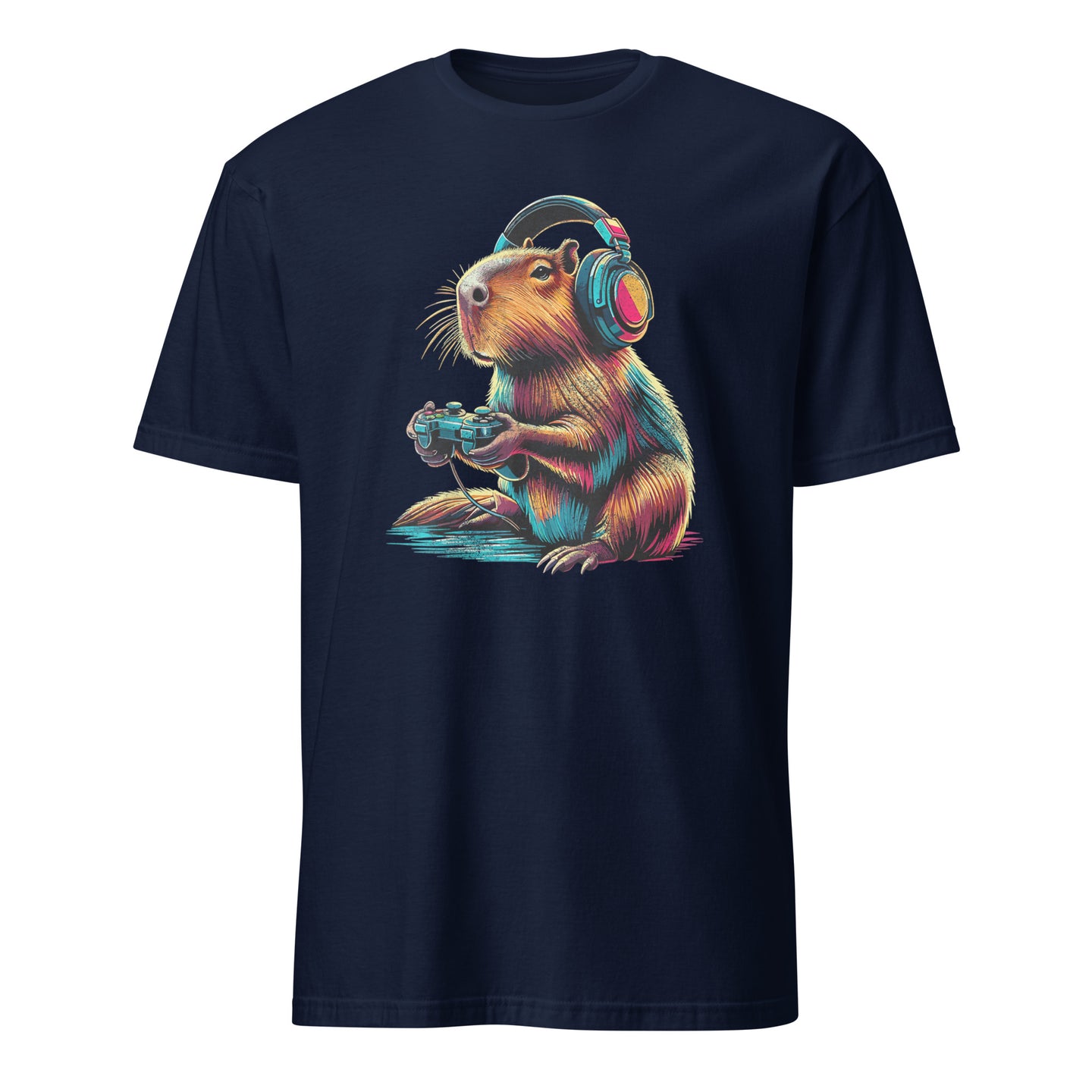 Capybara Playing Video Games T-Shirt - Cuccico Design