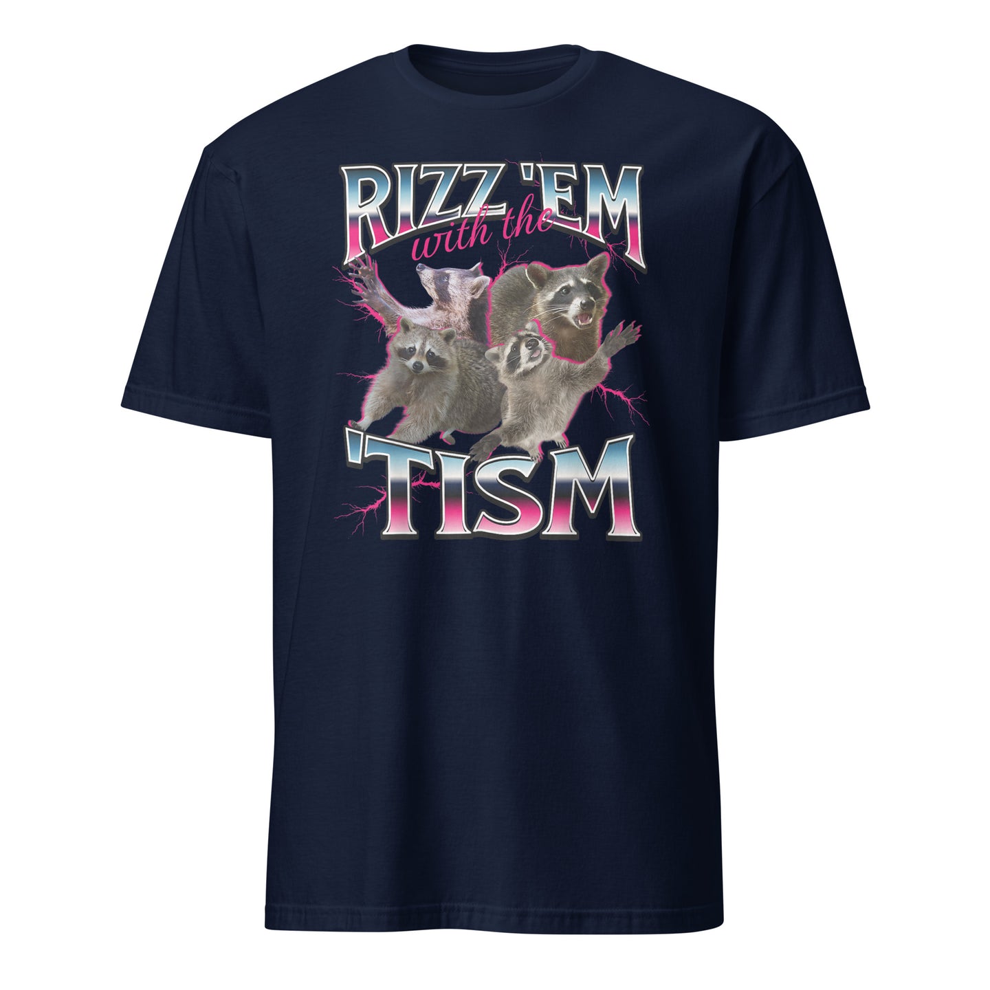 Autism Rizz Em With The Tism Autistic Racoon T-Shirt - Cuccico Design
