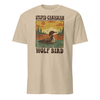 Stupid Canadian Wolf Bird Shirt – Funny Loon T-Shirt | Vintage Wolf Bird Graphic Tee by Cuccico | Cuccico