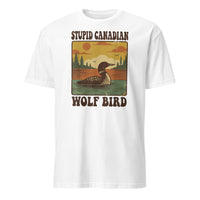 Stupid Canadian Wolf Bird Shirt – Funny Loon T-Shirt | Vintage Wolf Bird Graphic Tee by Cuccico | Cuccico