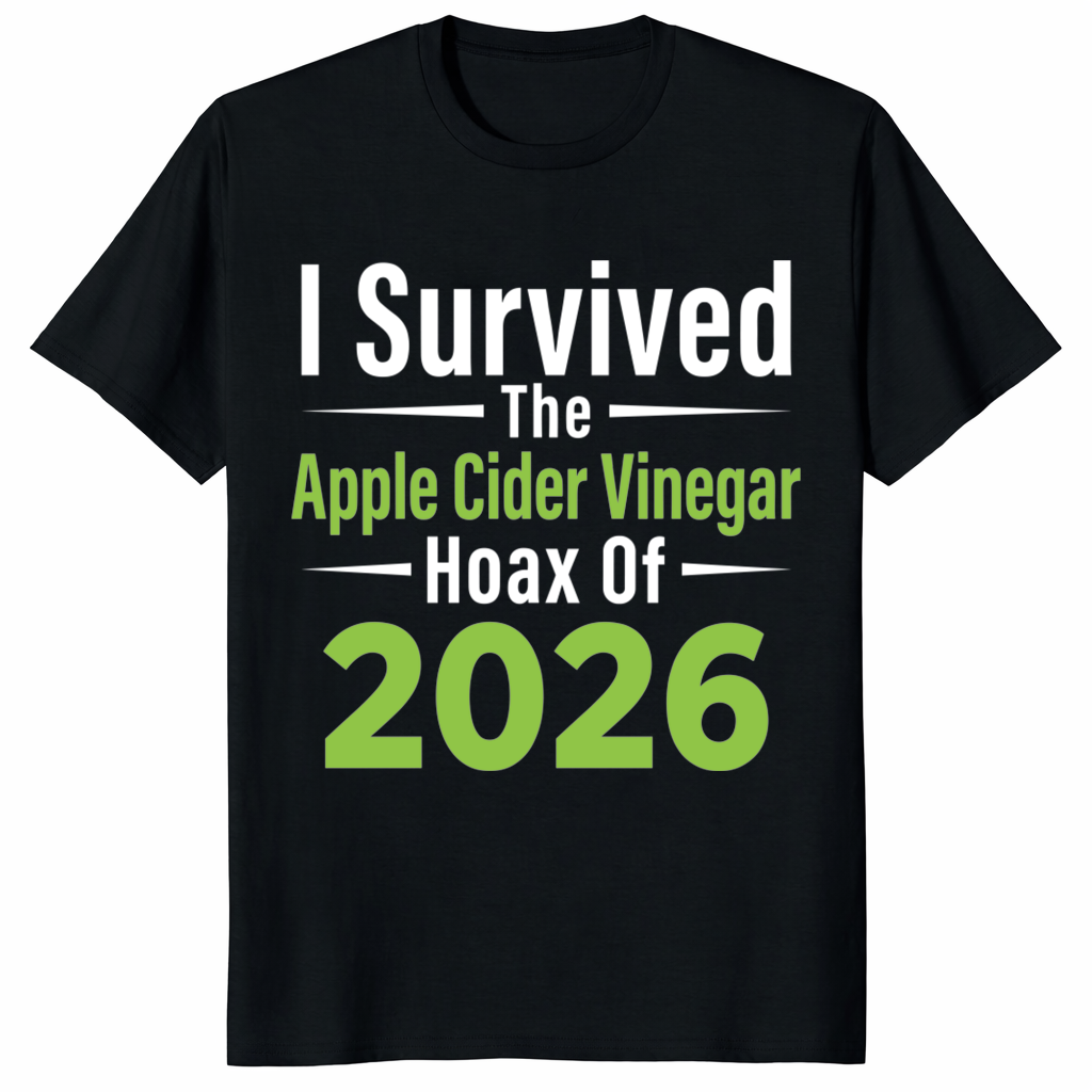 Funny Apple Cider Vinegar Hoax T-Shirt – Funny Health Parody Meme Tee 2026 | Cuccico