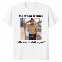 Funny meme shirt in white