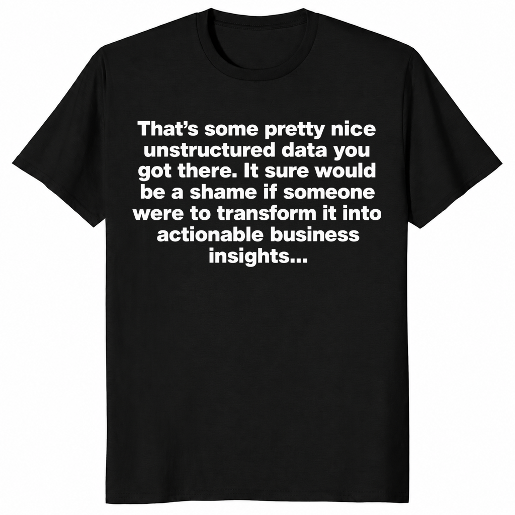 Unstructured Data Shirt in black